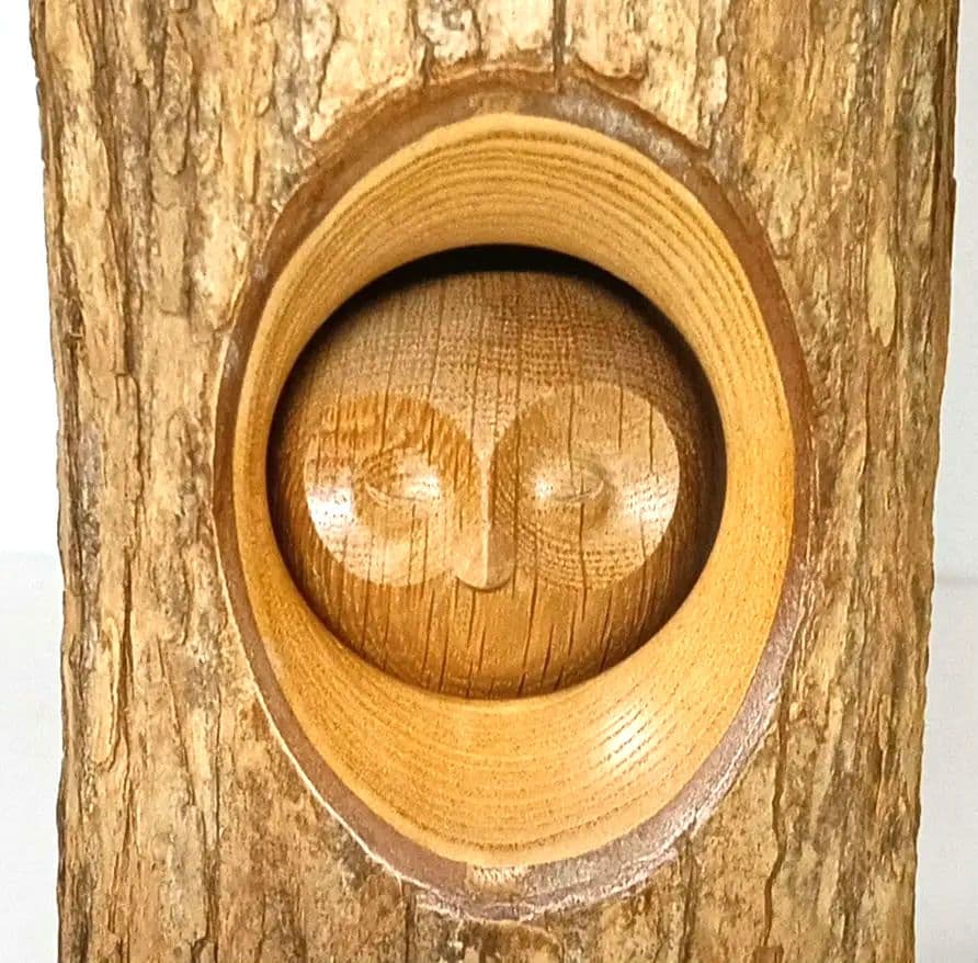 希少 HISA-CRAFT 太田久幸 フクロウ 木の仲間たちシリーズ 旭川 檜