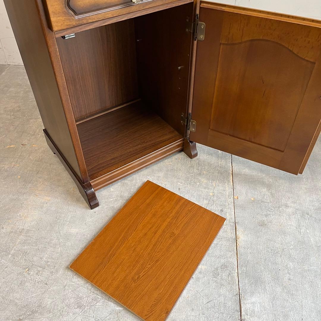 オールド karimoku コロニアル 花台 電話台 昭和レトロ z386