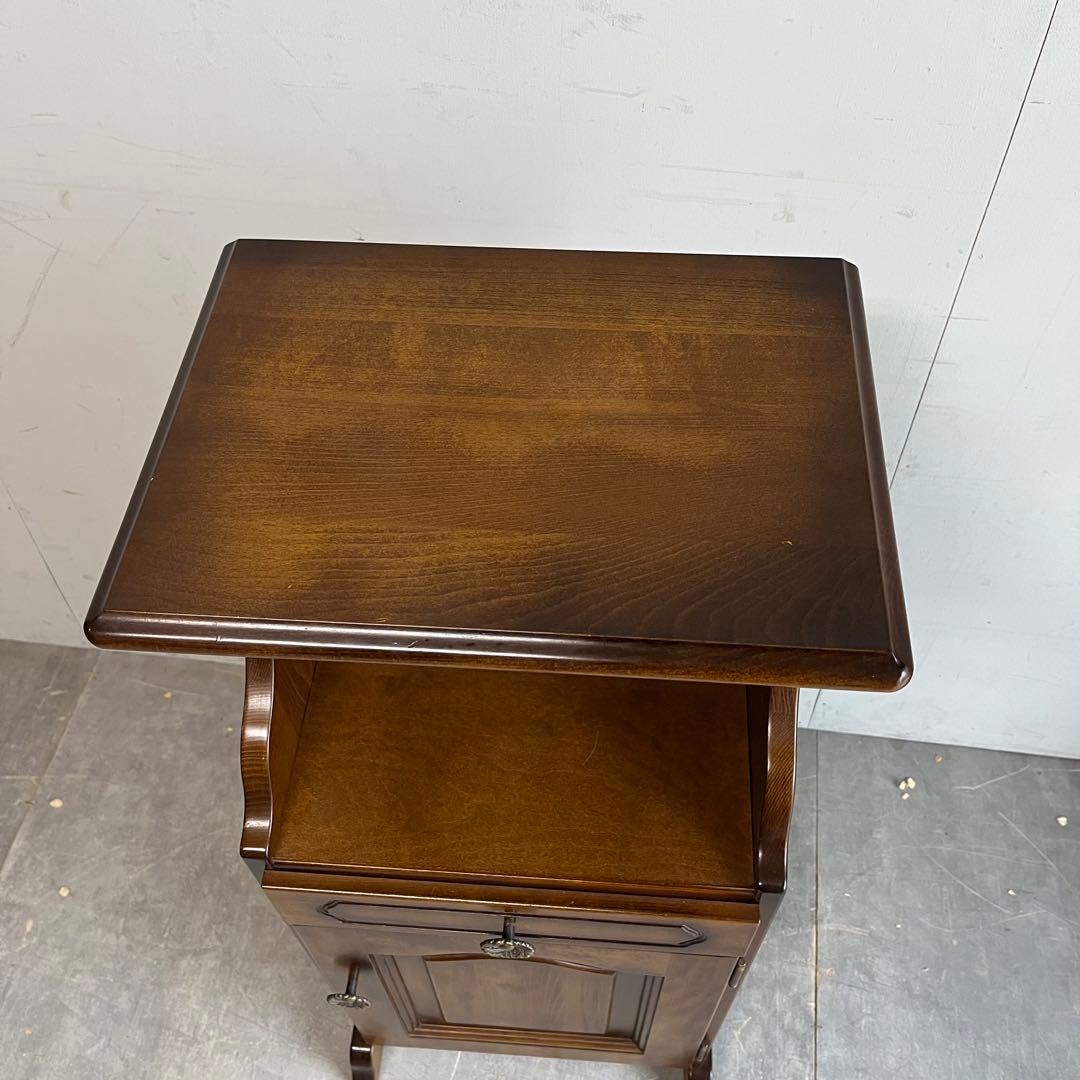 オールド karimoku コロニアル 花台 電話台 昭和レトロ z386