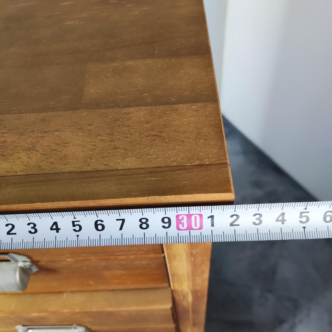 スリムチェスト 6段 木製 引き出し ナチュラル レトロ風 無垢材風 収納