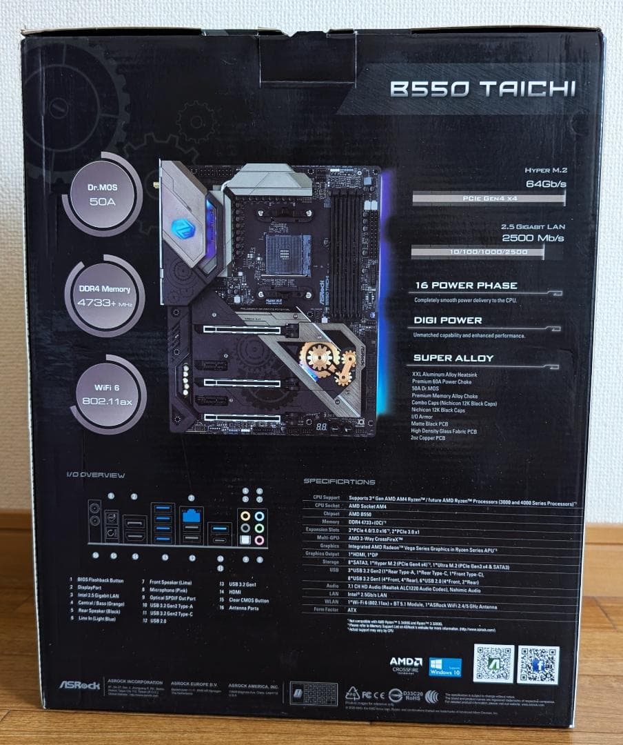 【新品・未使用】ASRock B550 Taichi ATXマザーボード