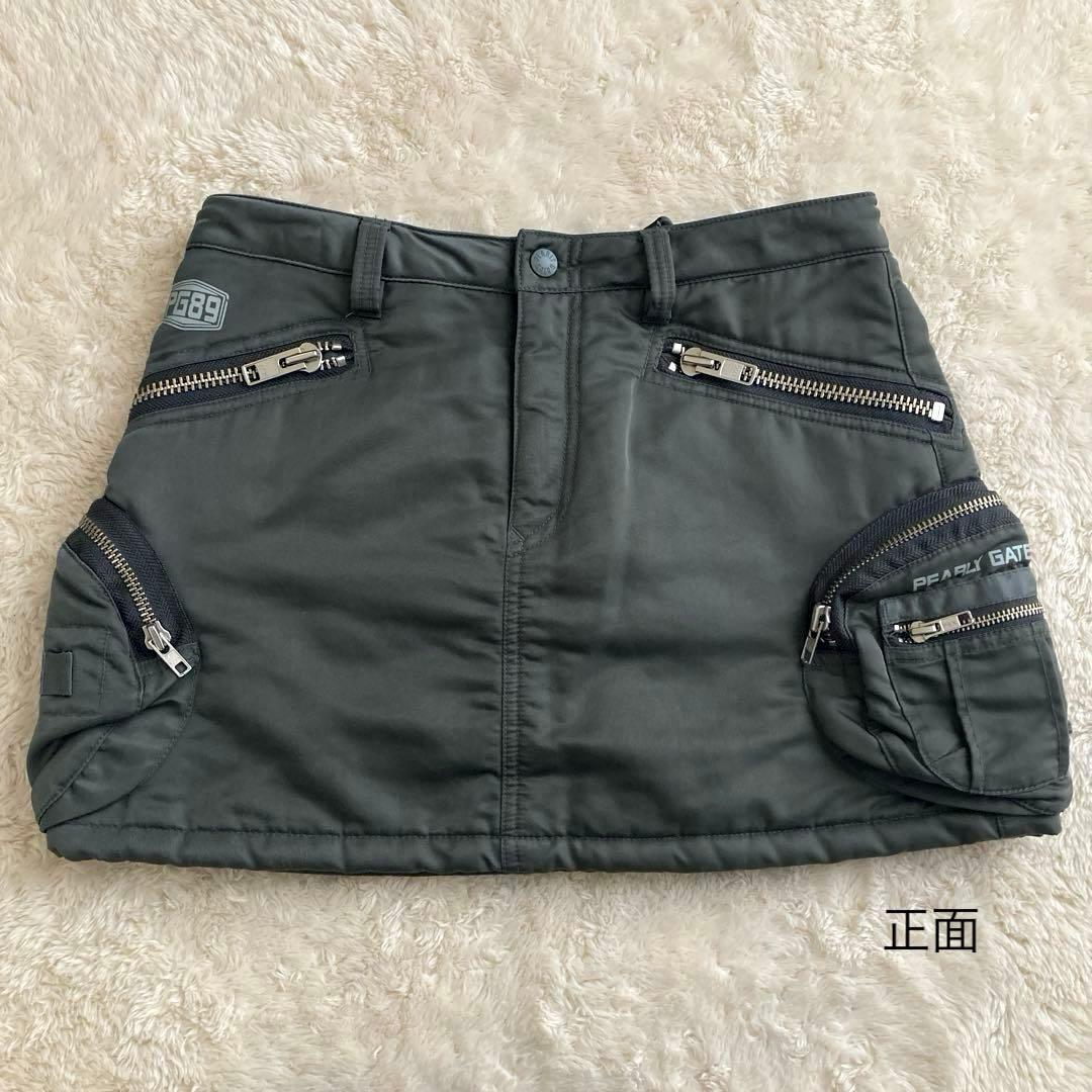 美品！PEARLY GATES ミニスカート 防風防寒　秋冬　中綿