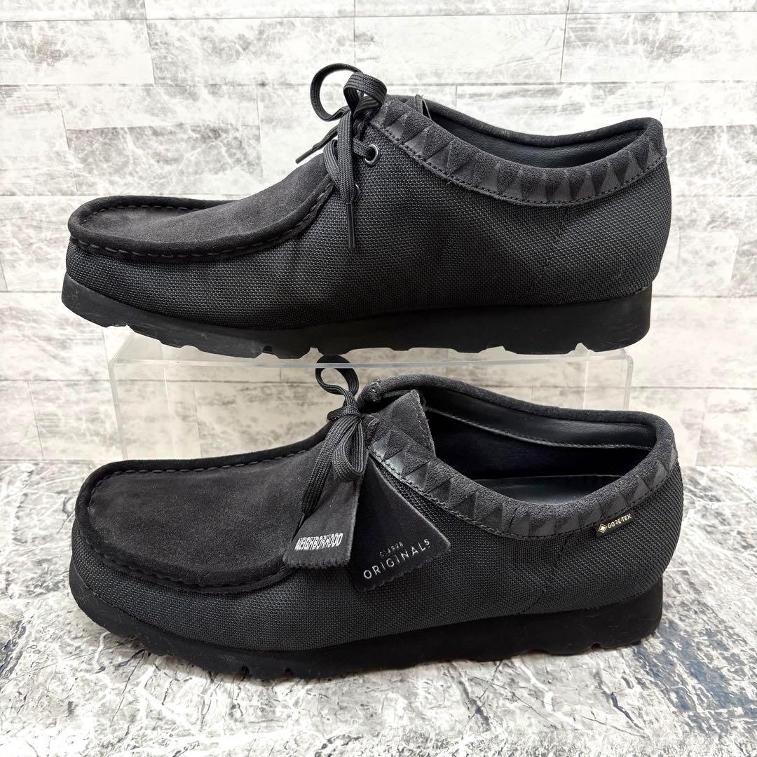 美品 クラークス ネイバーフッド ワラビー ゴアテックス 28 ブラック コラボ