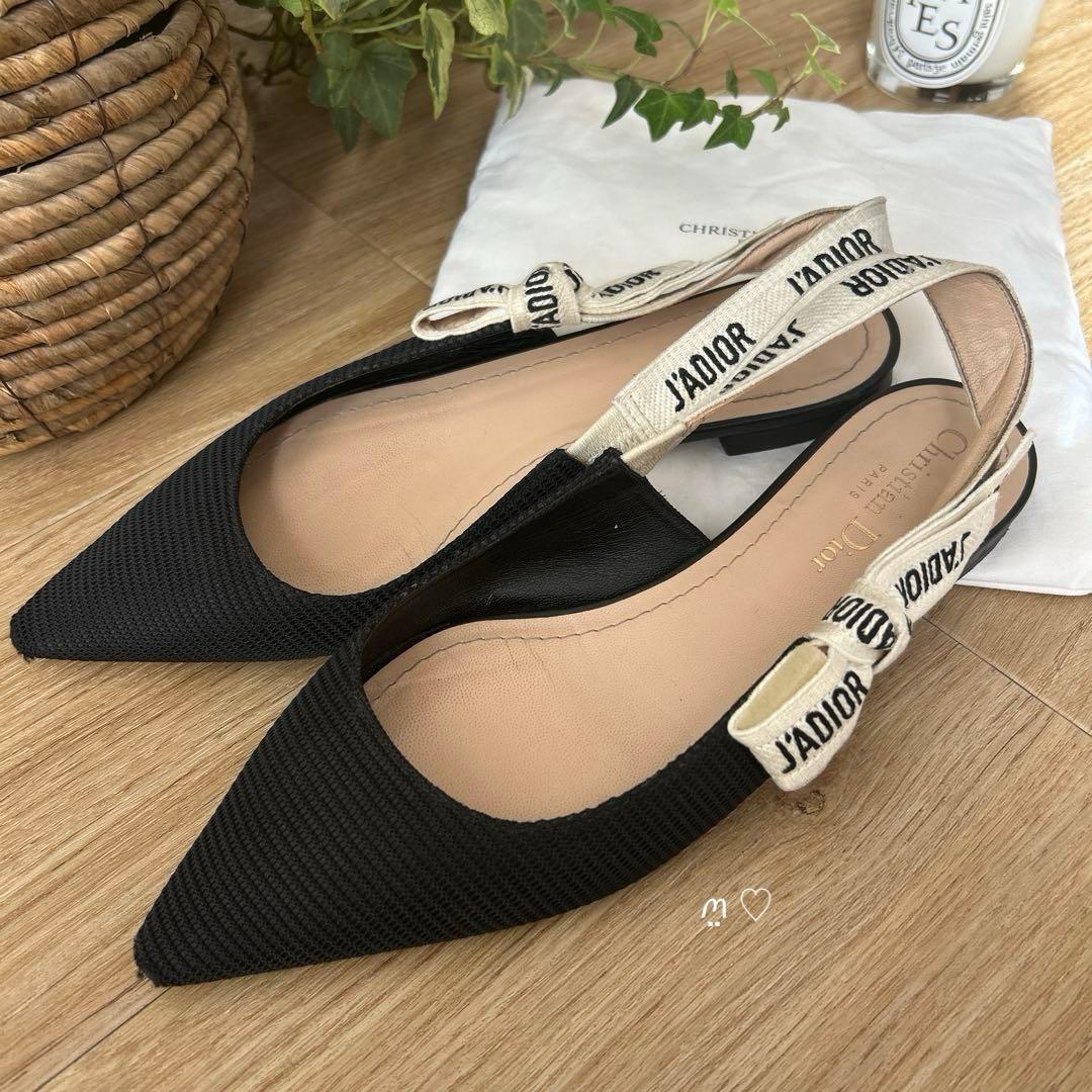 Diorディオール　ジャディオール　スリングバックフラットシューズ37　パンプス