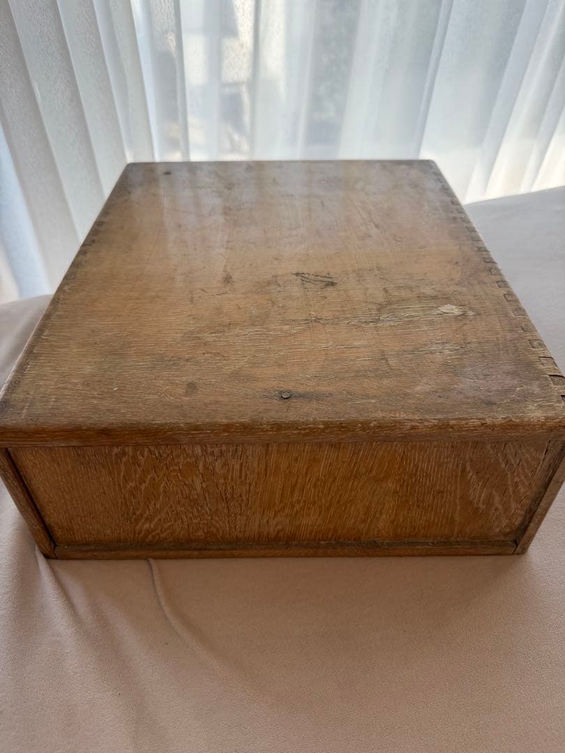 木製アンティーク収納ボックス（2引き出し）
