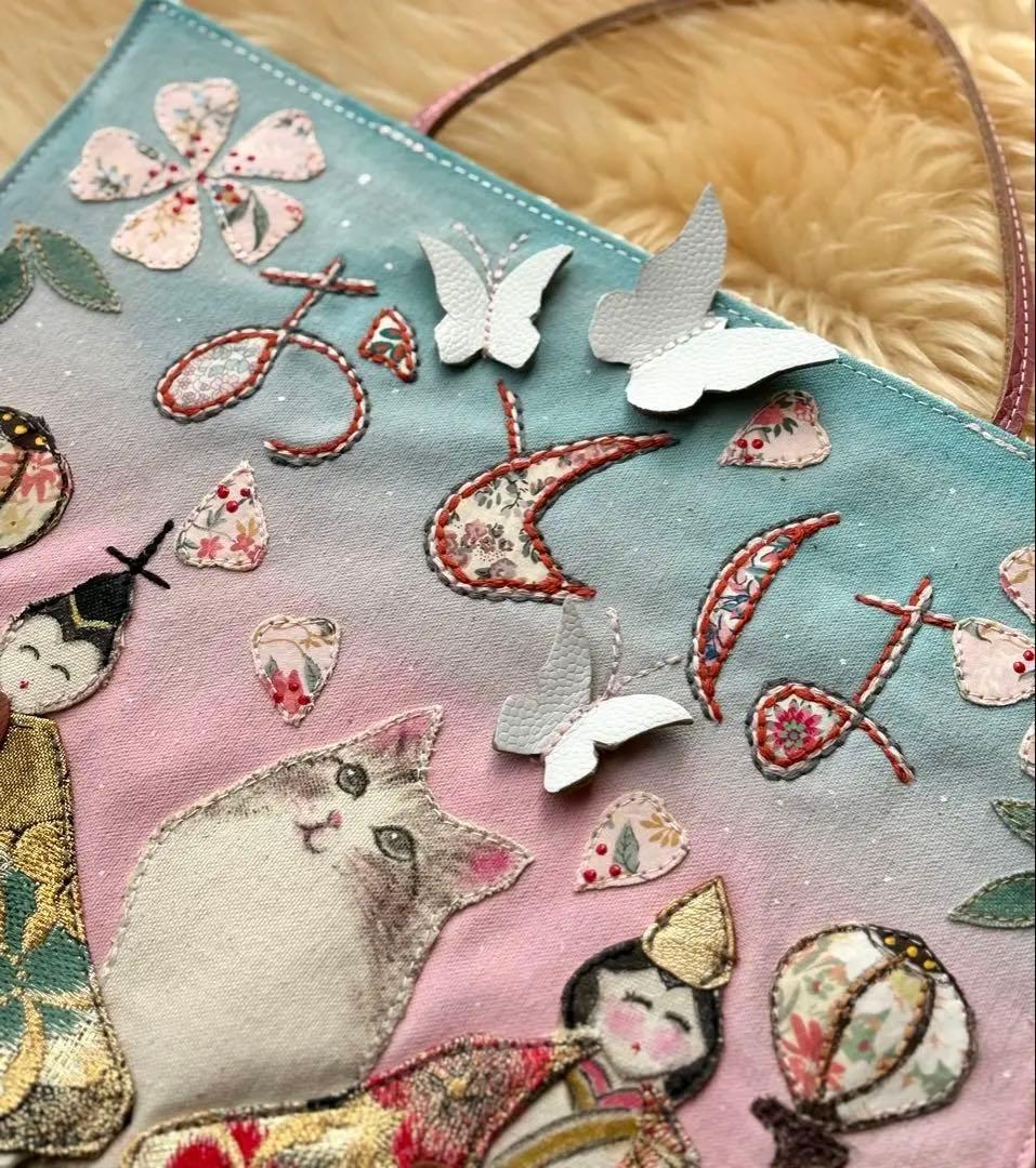 ミルク様オーダー 名入り雛人形タペストリー\"おとは\"さん