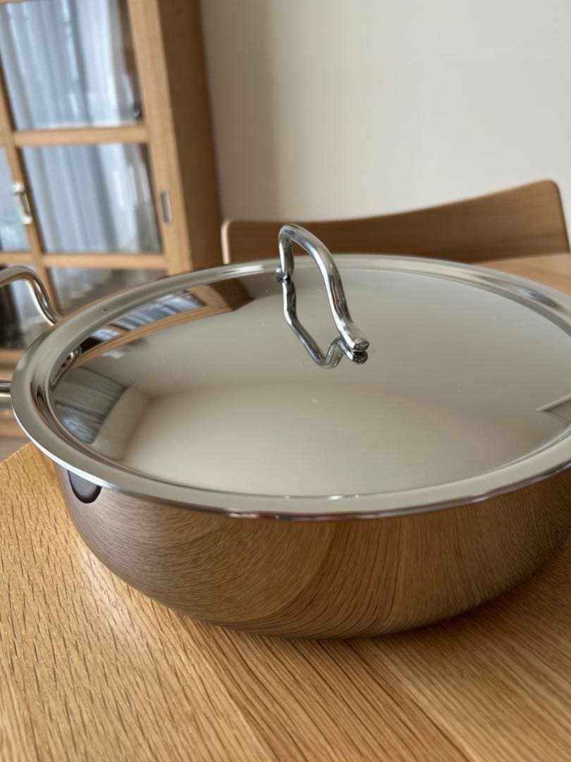 【2回のみ使用】宮崎製作所 ジオ プロダクト 浅型両手鍋25cm