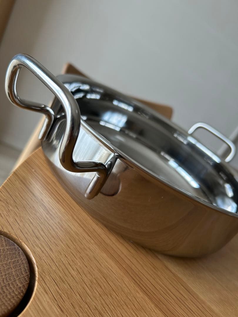 【2回のみ使用】宮崎製作所 ジオ プロダクト 浅型両手鍋25cm