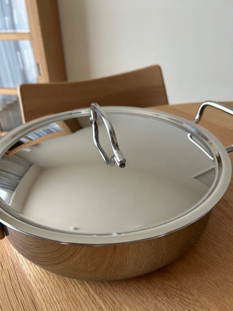 【2回のみ使用】宮崎製作所 ジオ プロダクト 浅型両手鍋25cm