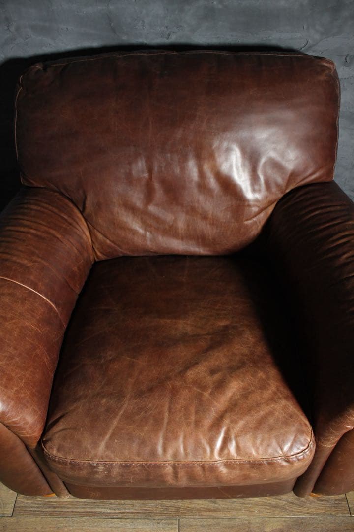 首都圏送無料〜　美　NATUZZI イタリア 本革　ヴィンテージ　ソファ　アーム