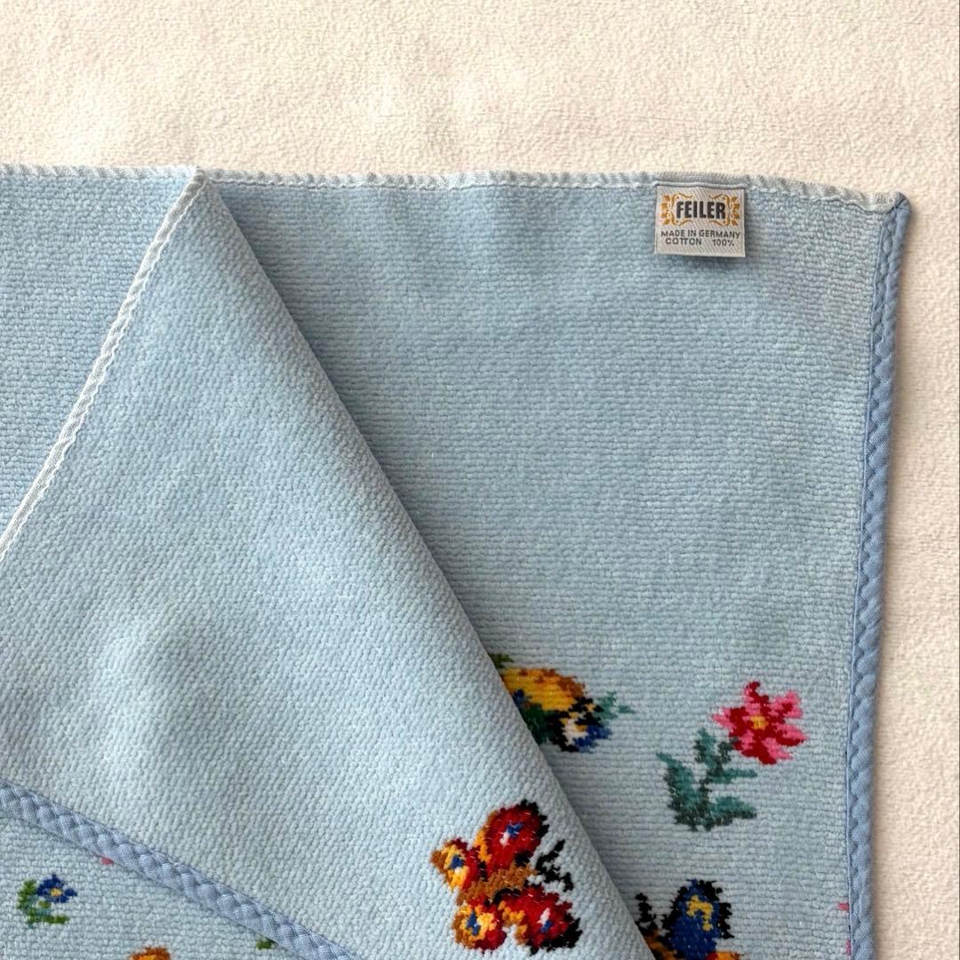 フェイラー　ハイジ　バスタオル　大判　ブルー　青