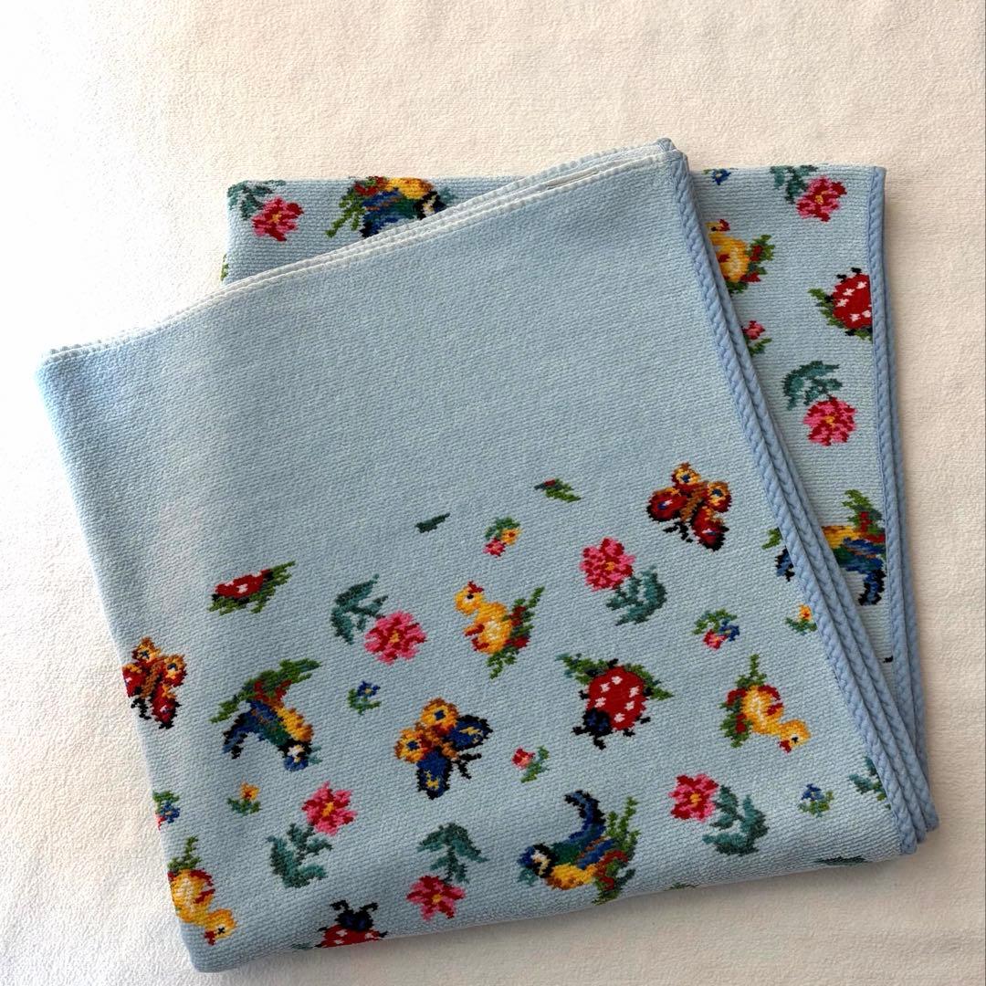 フェイラー　ハイジ　バスタオル　大判　ブルー　青