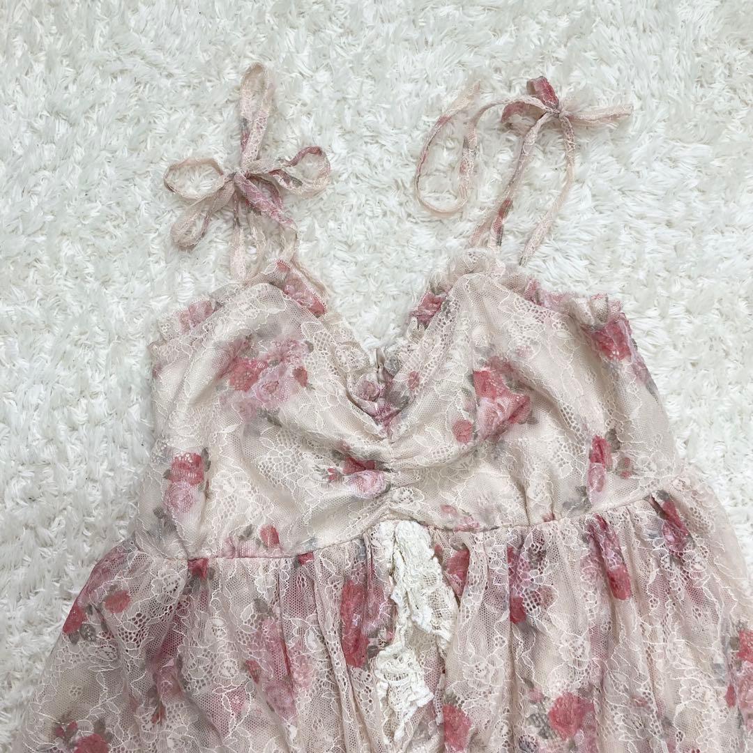 アクシーズファム ブーケレースキャミチュニック バルーンスカート セット