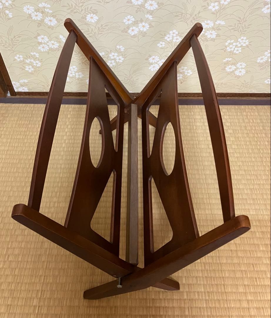 カリモク マガジンラック ブックスタンド（60年代オリジナル当時物）