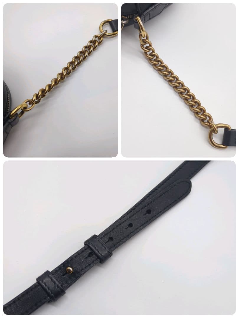 【人気モデル・美品】グッチ☆チェーンショルダー マーモント キルティング レザー