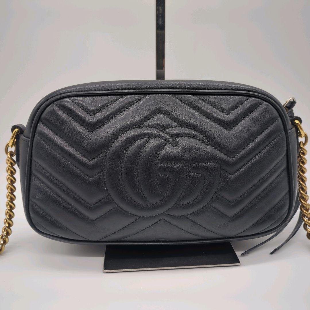 【人気モデル・美品】グッチ☆チェーンショルダー マーモント キルティング レザー