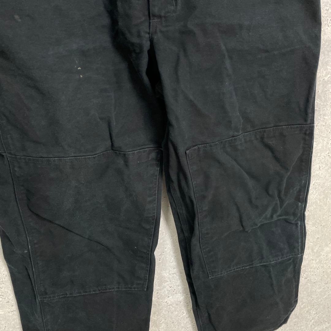 カーハート　USA製ブラックオーバーオールダック地　ダブルニー W46 L30