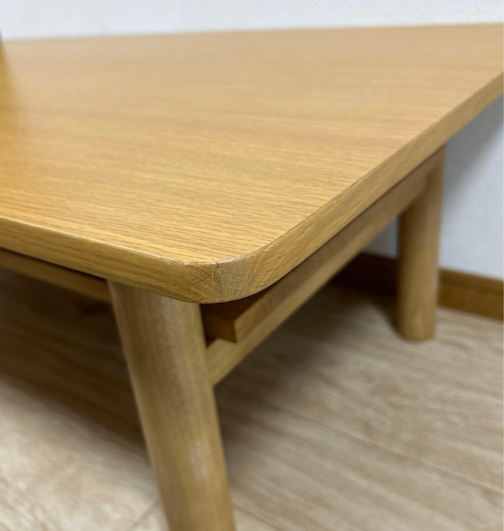 レア【廃番品】MUJI無印良品★ローテーブル センターテーブル★棚板付きオーク材