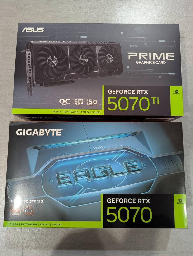 m*o様 グラフィックボード RTX 5070と RTX 5070Ti