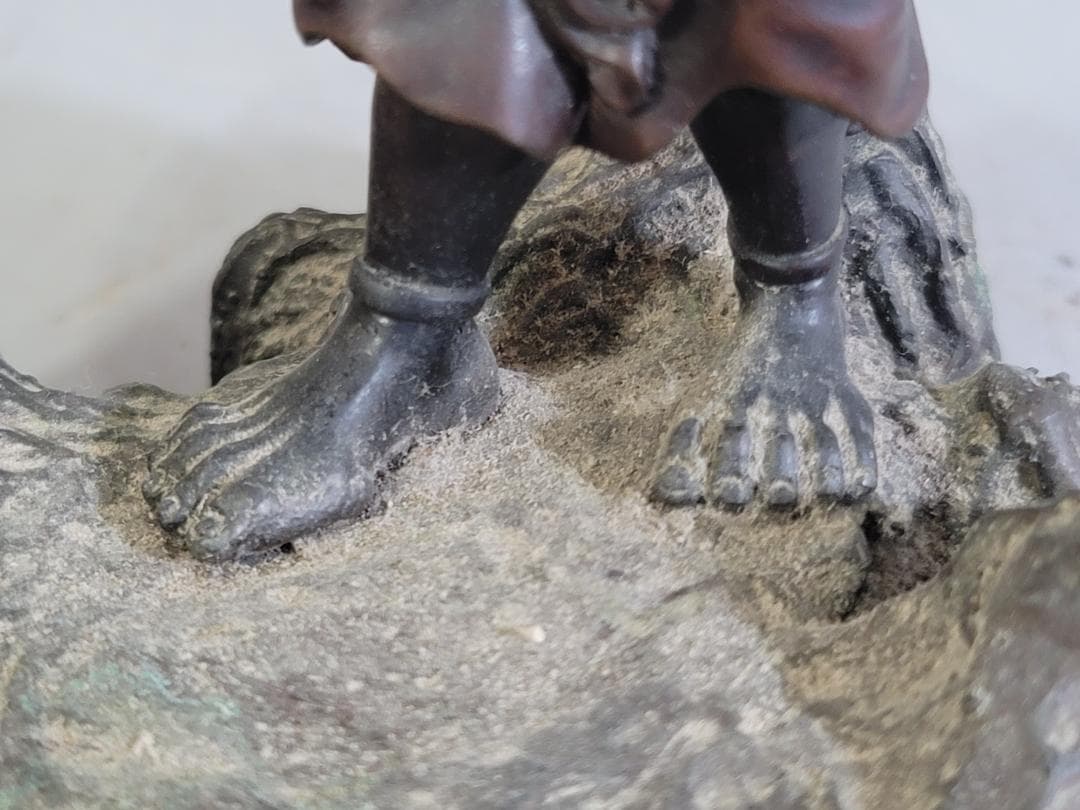 古美術 銅 鬼力 香炉