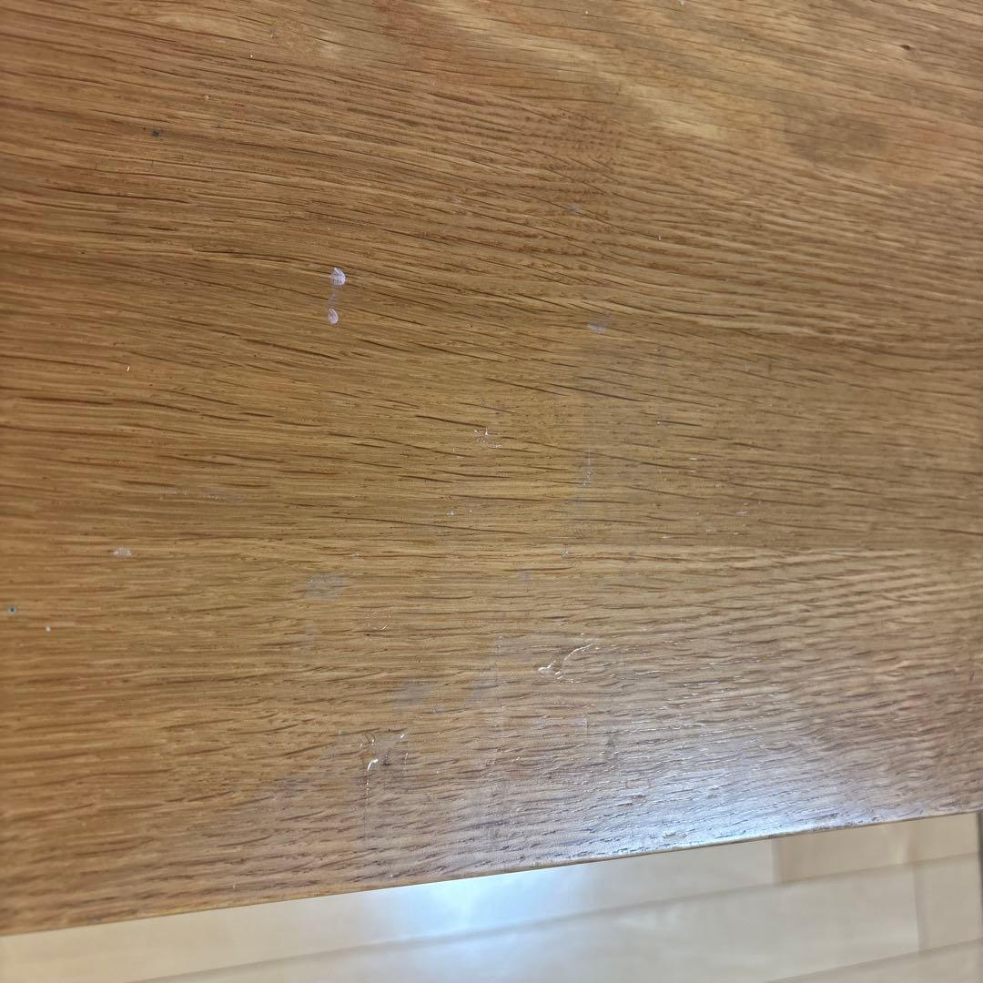 無印良品　無垢材デスク　引出し付き　オーク材　学習机