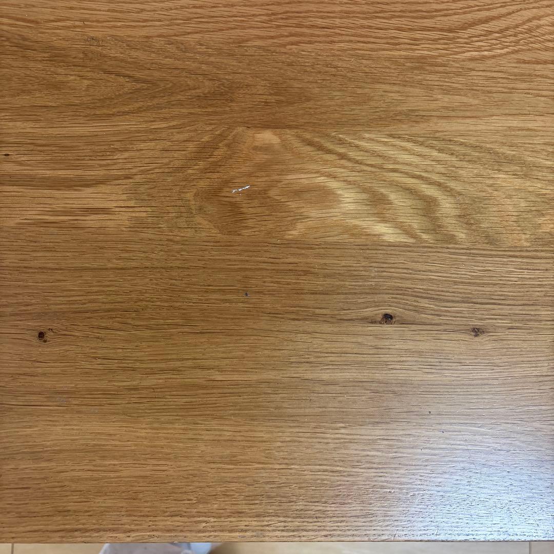 無印良品　無垢材デスク　引出し付き　オーク材　学習机