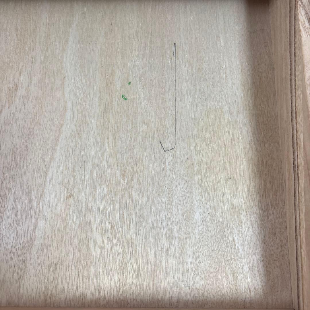 無印良品　無垢材デスク　引出し付き　オーク材　学習机