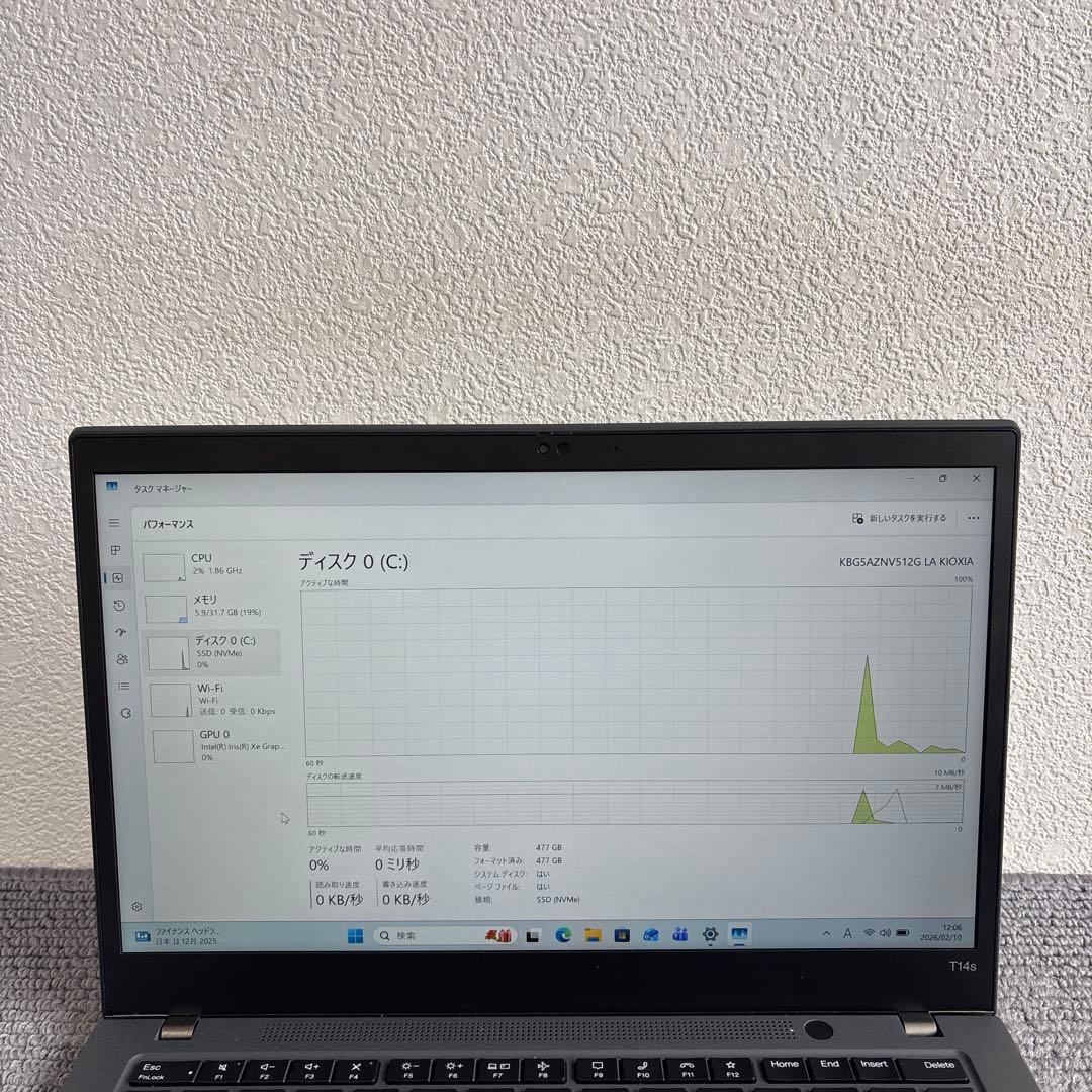 lenovo thinkpad T14s Gen 2 i7-1185G7タッチ