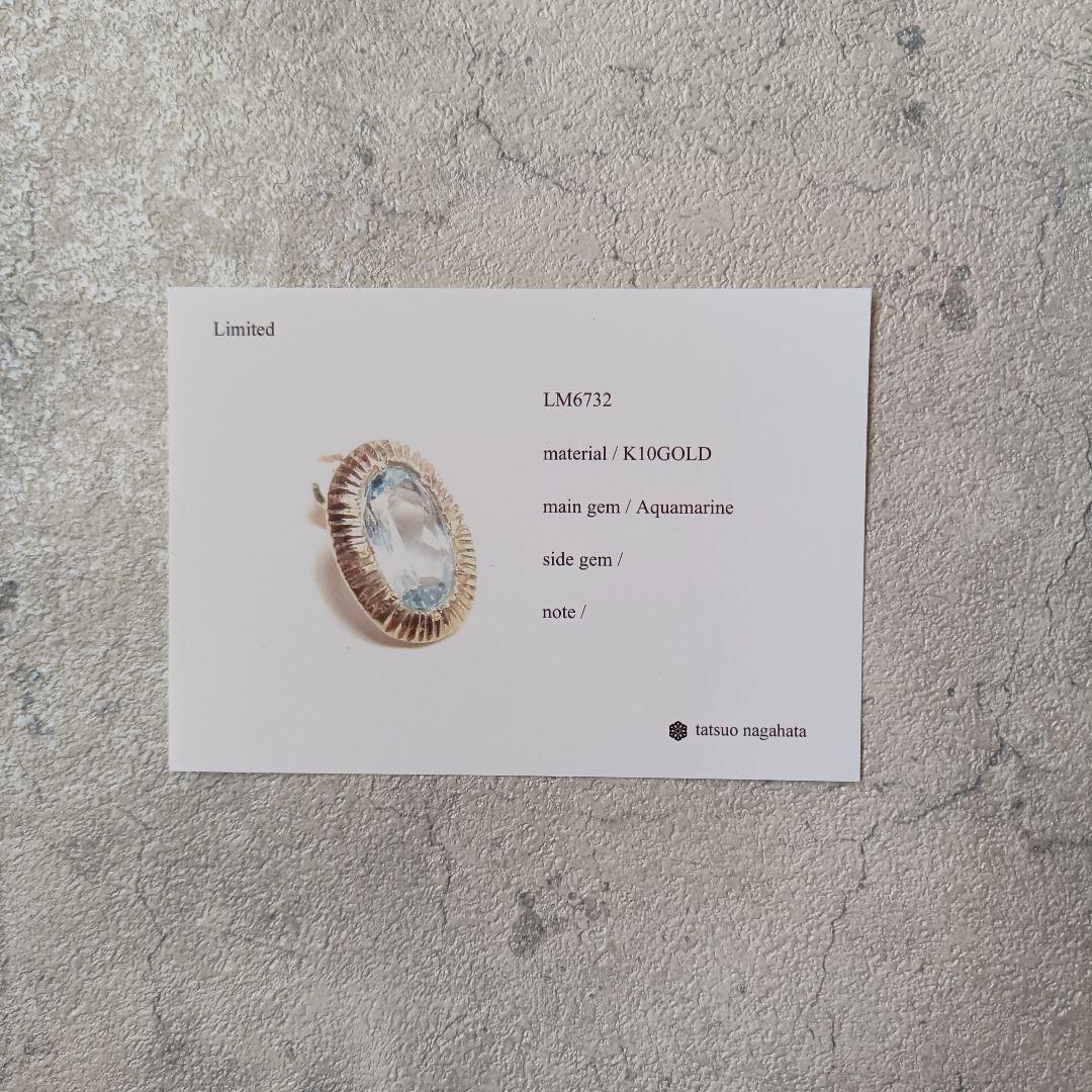 tatsuonagahata　タツオナガハタ　ピアス　アクアマリン　K10