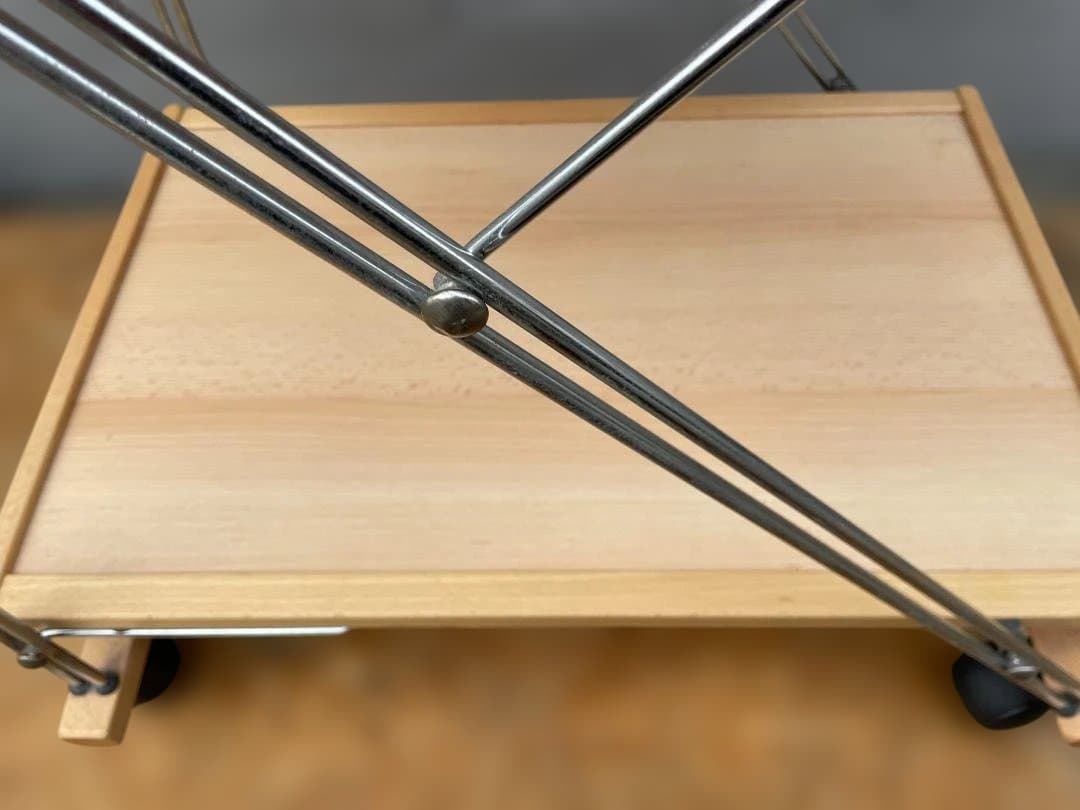 ★状態〇★ イタリアン キャスター ワゴン 折りたたみ 式 キッチンワゴン