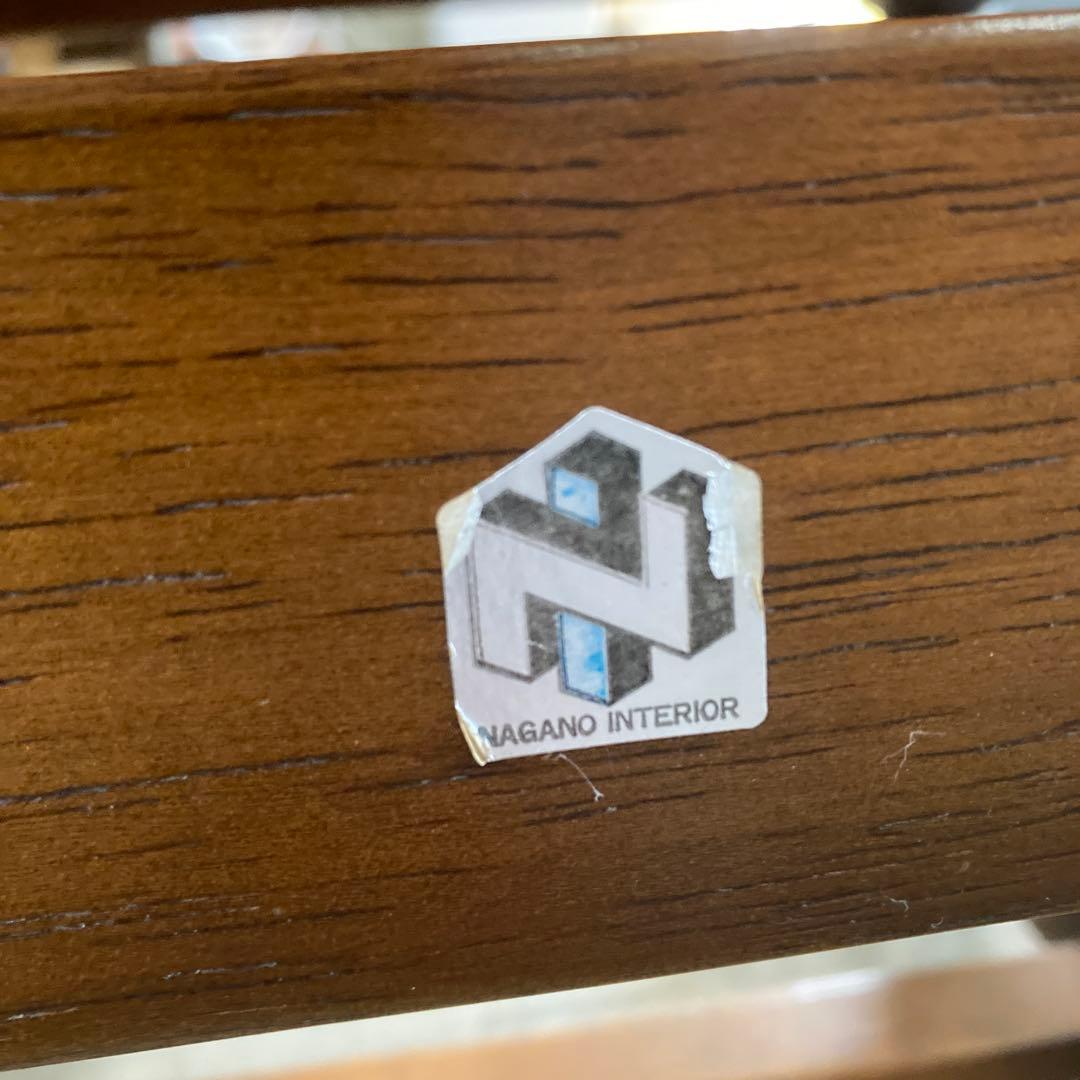 B ナガノインテリア 天然木 椅子 ハートマーク カントリー調