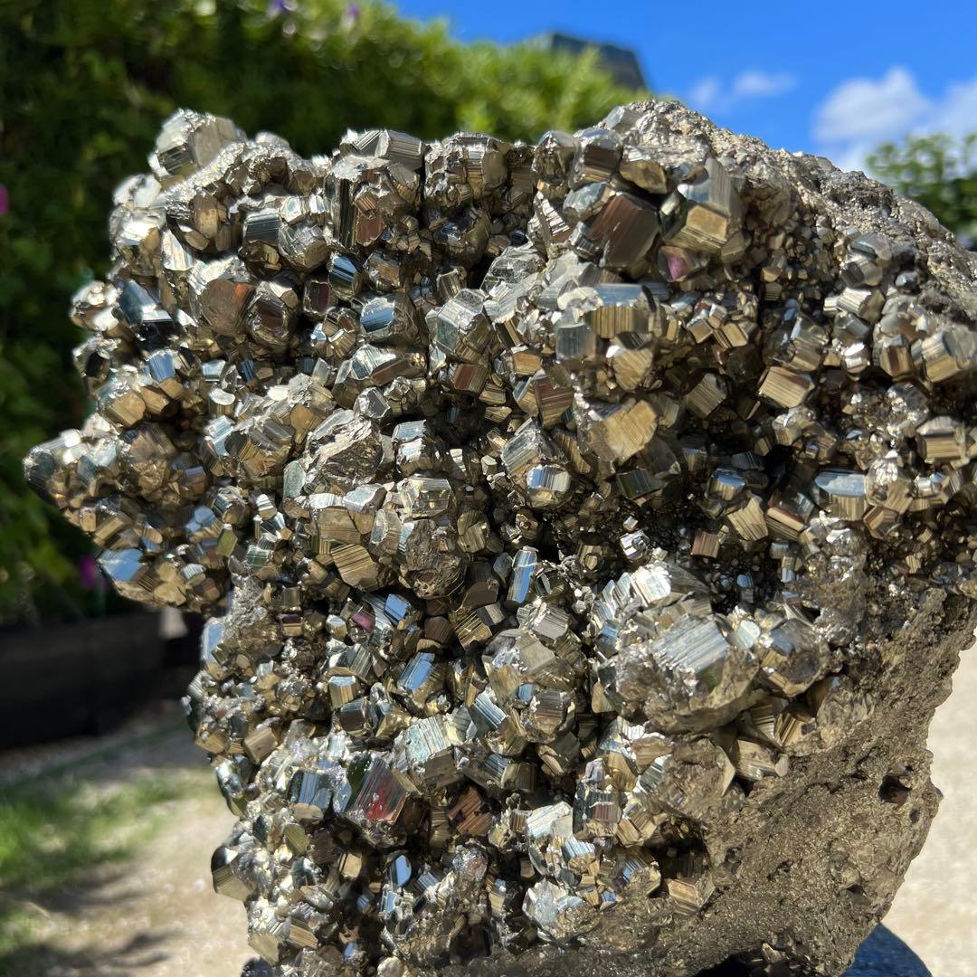 金ピカ 極大15.59kg✨ゴールドの輝き✨邪気祓い、金運招来✨パイライト 原石