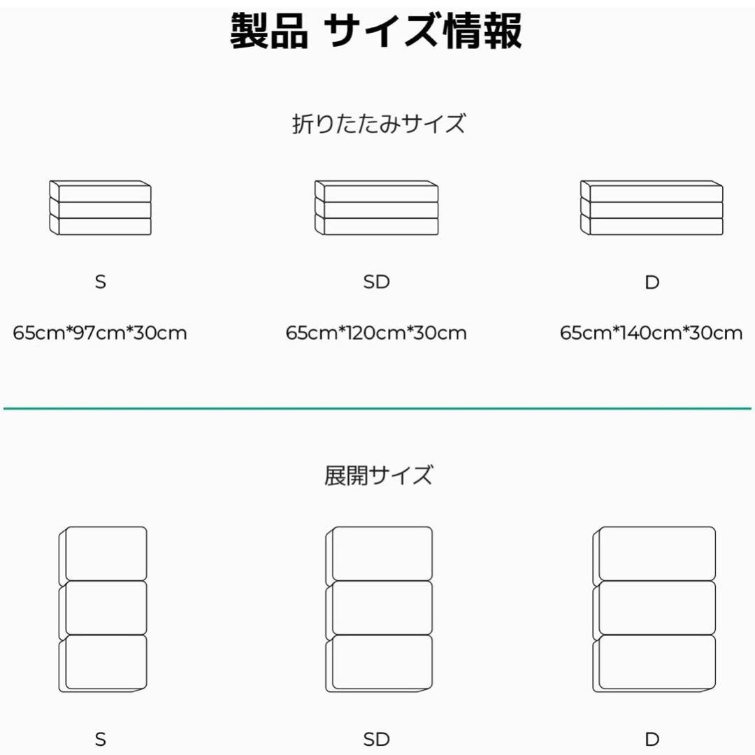 マットレス ダブル Novilla 折りたたみマットレス10cm 二層 高反発