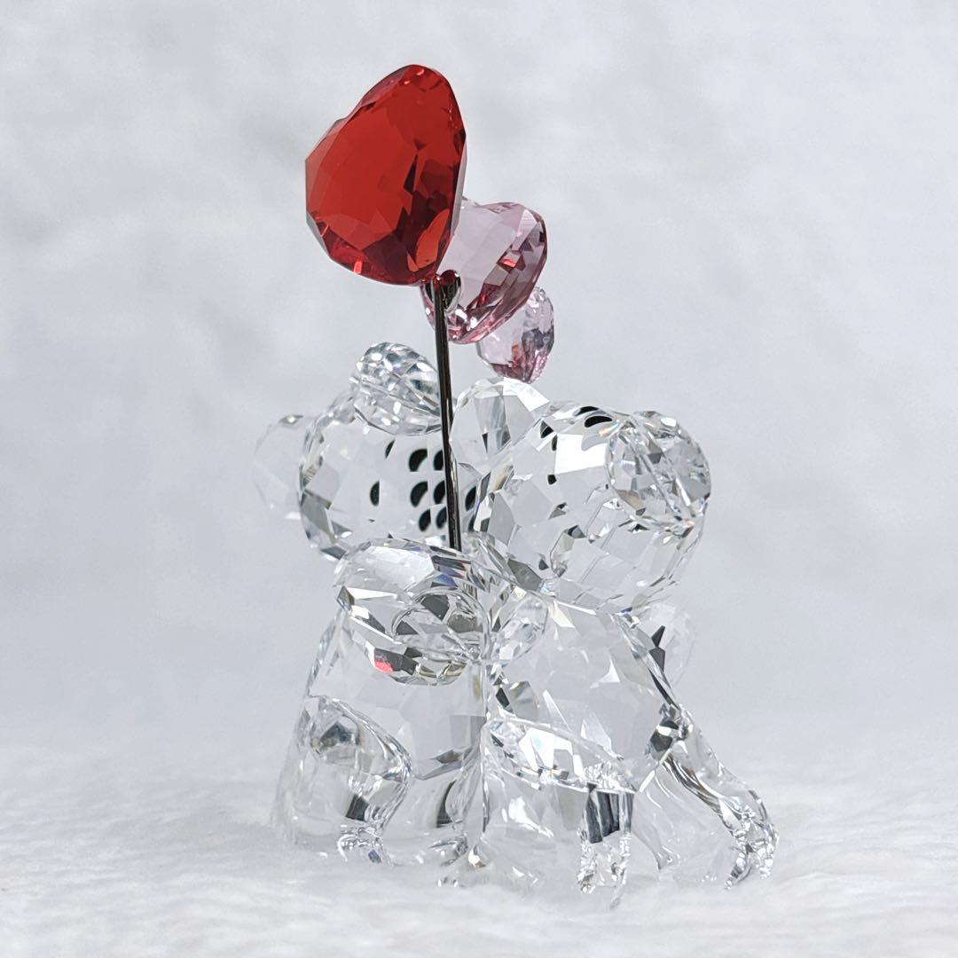 置物 SWAROVSKI Crystal Bear Heart Balloons