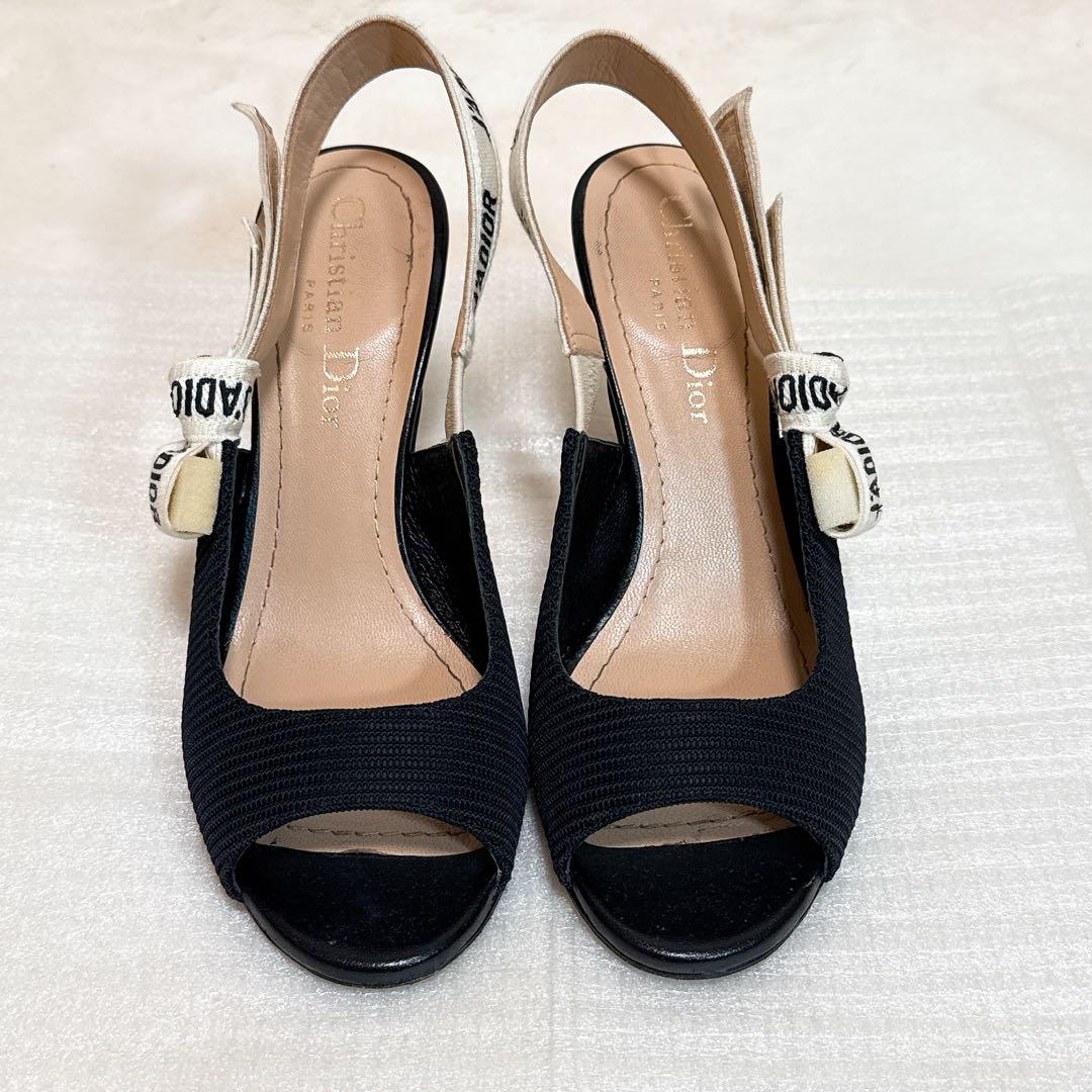 美品✨ ディオール スリングバックパンプス ミュール 34 ブラック