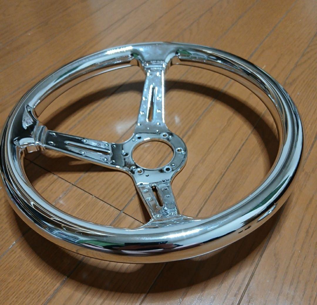 希少 レア フルメッキ ステアリング ディープ Φ34 メッキ ホーンボタン付き