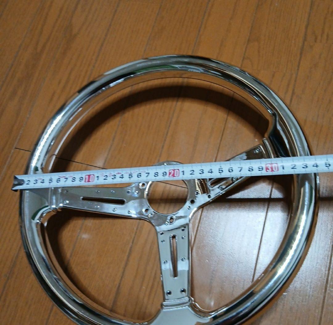 希少 レア フルメッキ ステアリング ディープ Φ34 メッキ ホーンボタン付き
