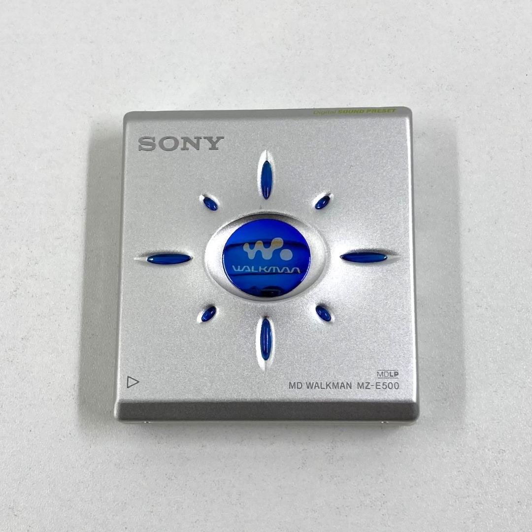 SONY ソニー　ポータブルMDプレイヤー　MZ-E500　シルバー