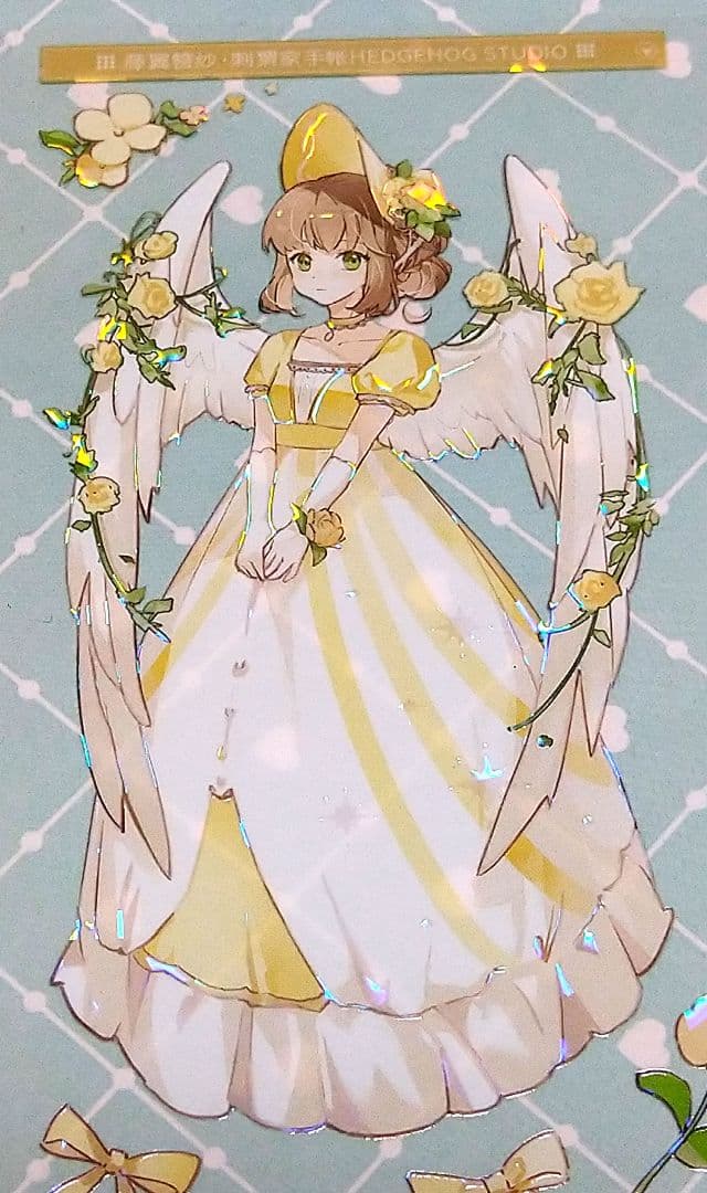 J821＃藤翼簪纱(贝壳光)刺猬家切り売り海外人物マステ女の子