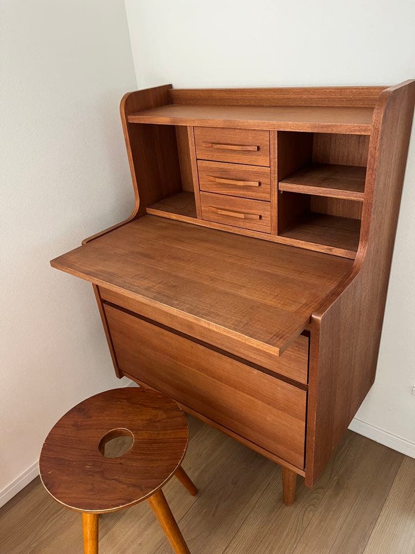 ライティングデスク　ライティングビューロー　北欧　学習机　中古　美品