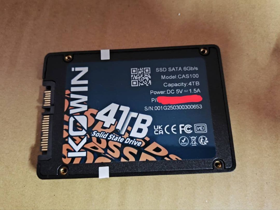 Kowin社製 4TB SSD