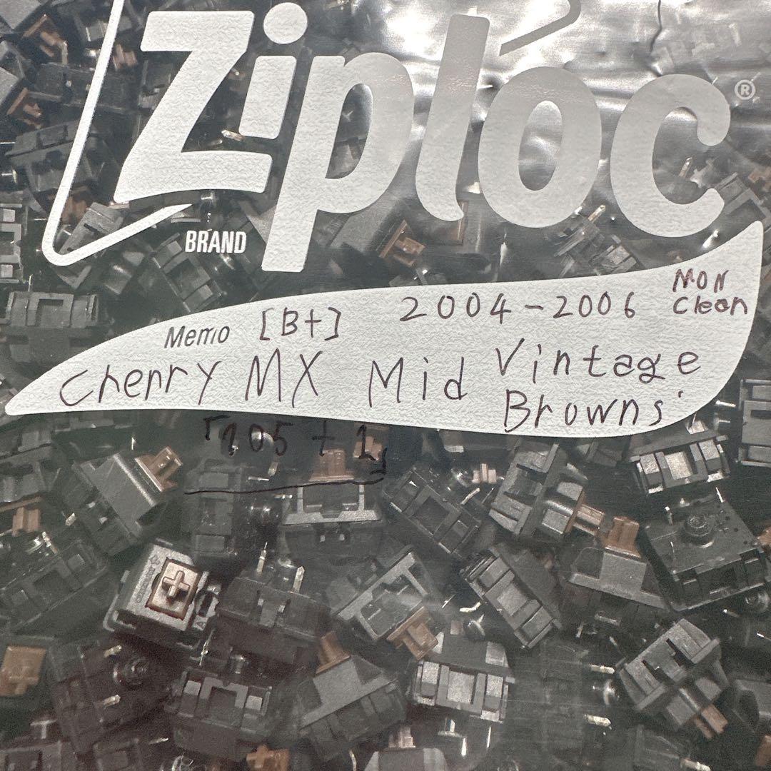 Cherry MX Mid-Vintage Browns 3Pin 105個+1