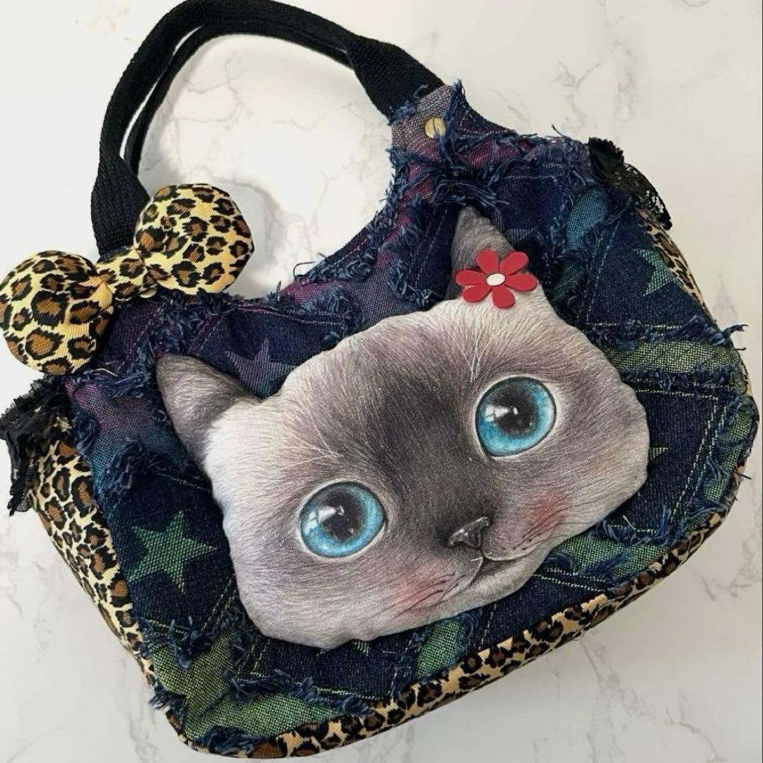 さ*ー様 コヤンイサムチョン♡クラウディちゃん♡ デニム♡ラウンドトートバッグ