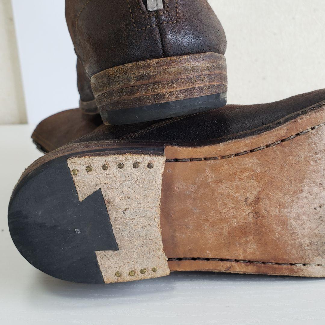 美品◆AUTTAA アウッタ スウェードレザー バックジップ ショートブーツ38