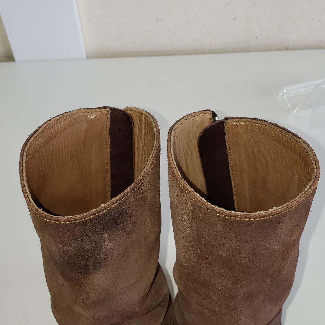 美品◆AUTTAA アウッタ スウェードレザー バックジップ ショートブーツ38