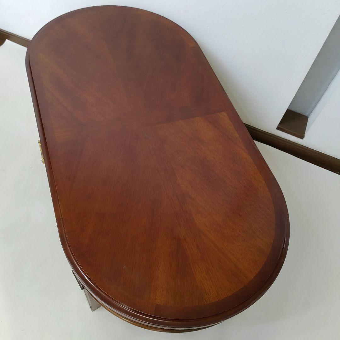 マルニ木工 地中海 センターテーブル 楕円形引き出し付き クラシカル