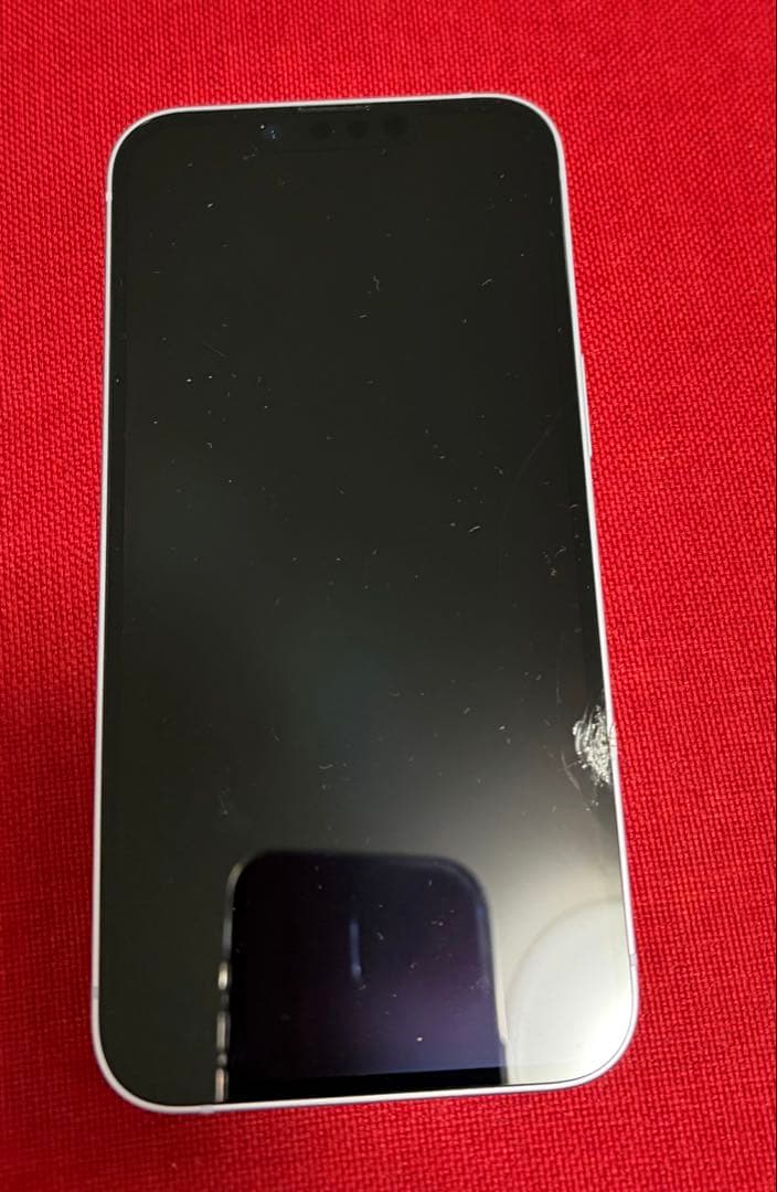 Apple iPhone 14パープル128GB本体　画面割れ有り、動作良好