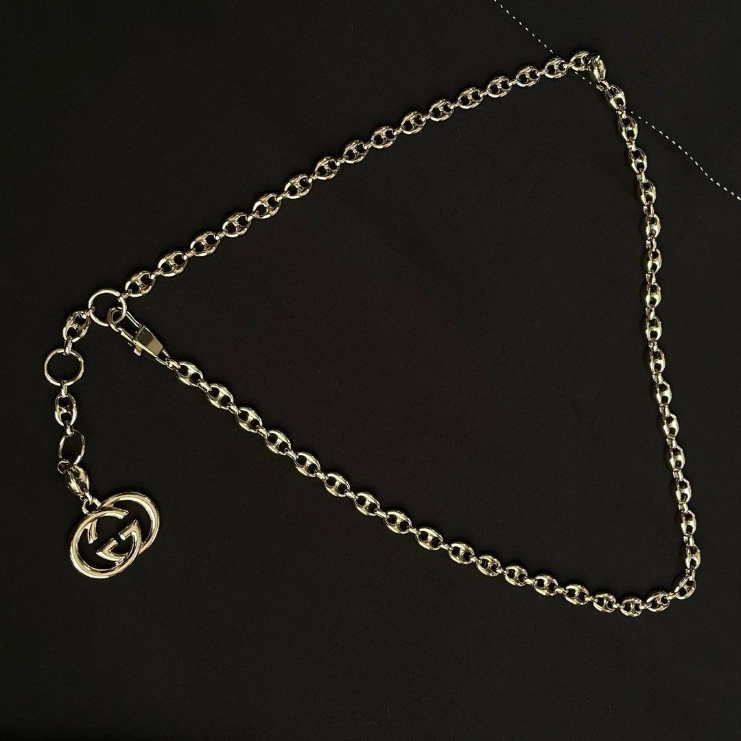 希少✨GUCCI チェーンベルト インターロッキング ゴールド oidgucci