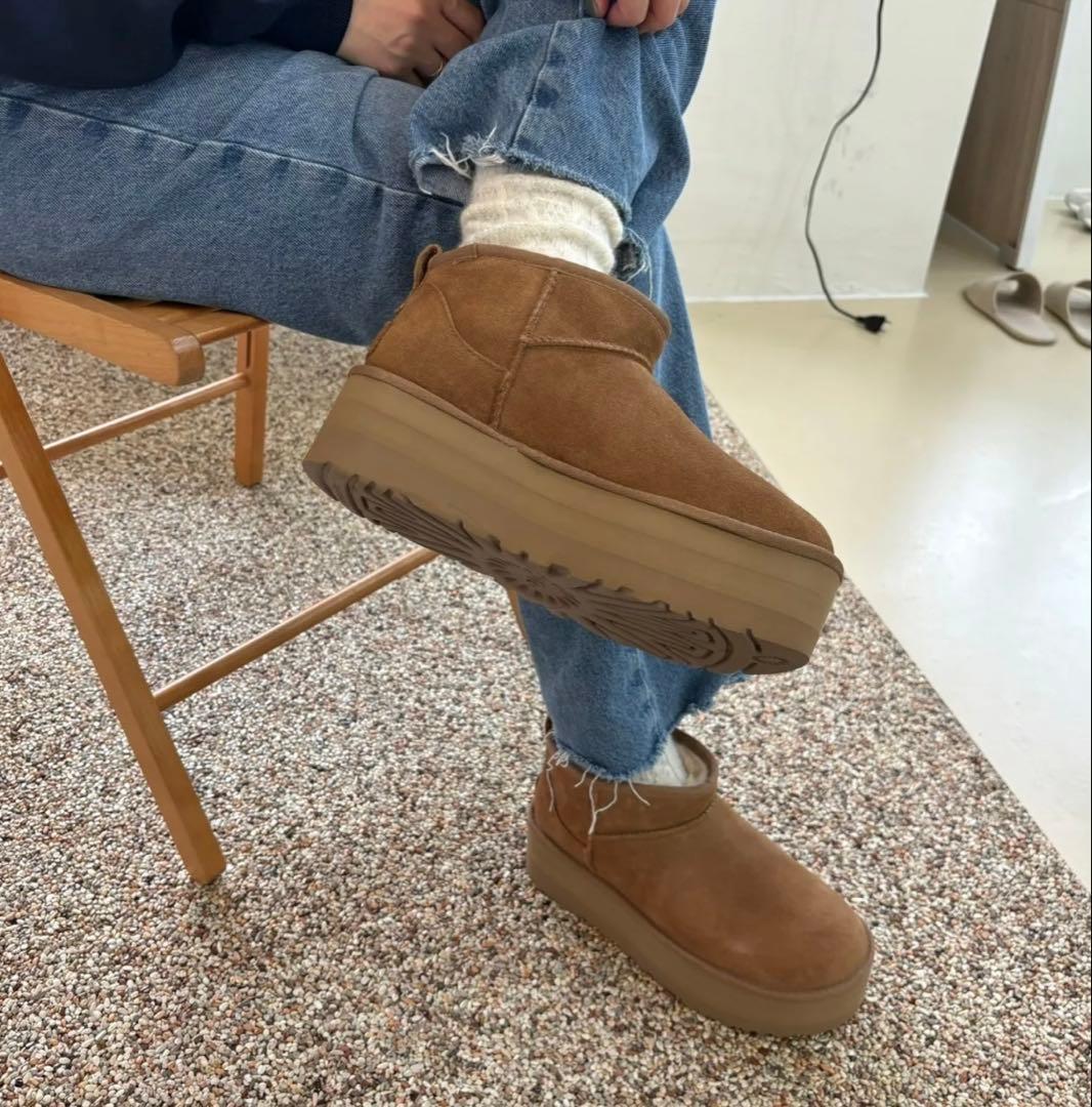 【新品】UGG アグ　クラシックウルトラミニ　チェスナット US8