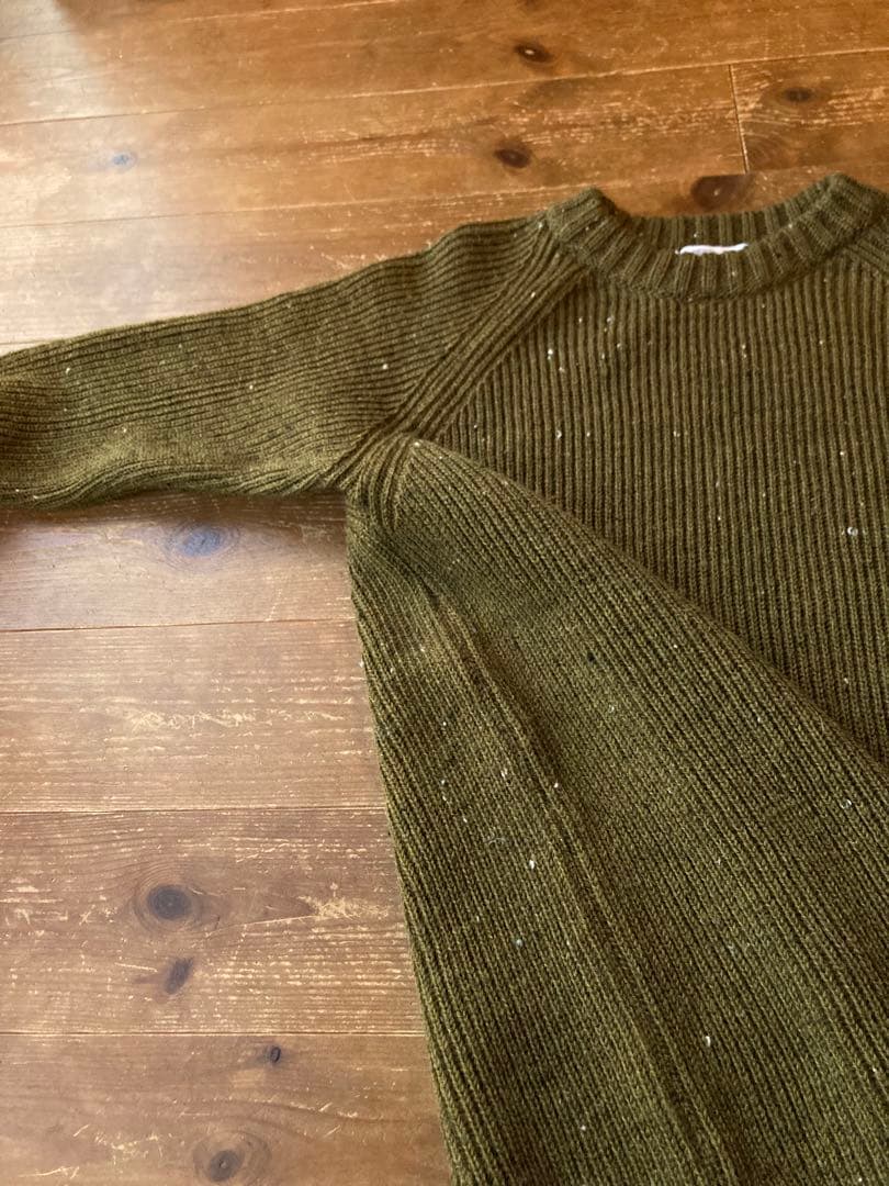 【美品】イングランド製 Kerry Woollen Mills 畔編みニット